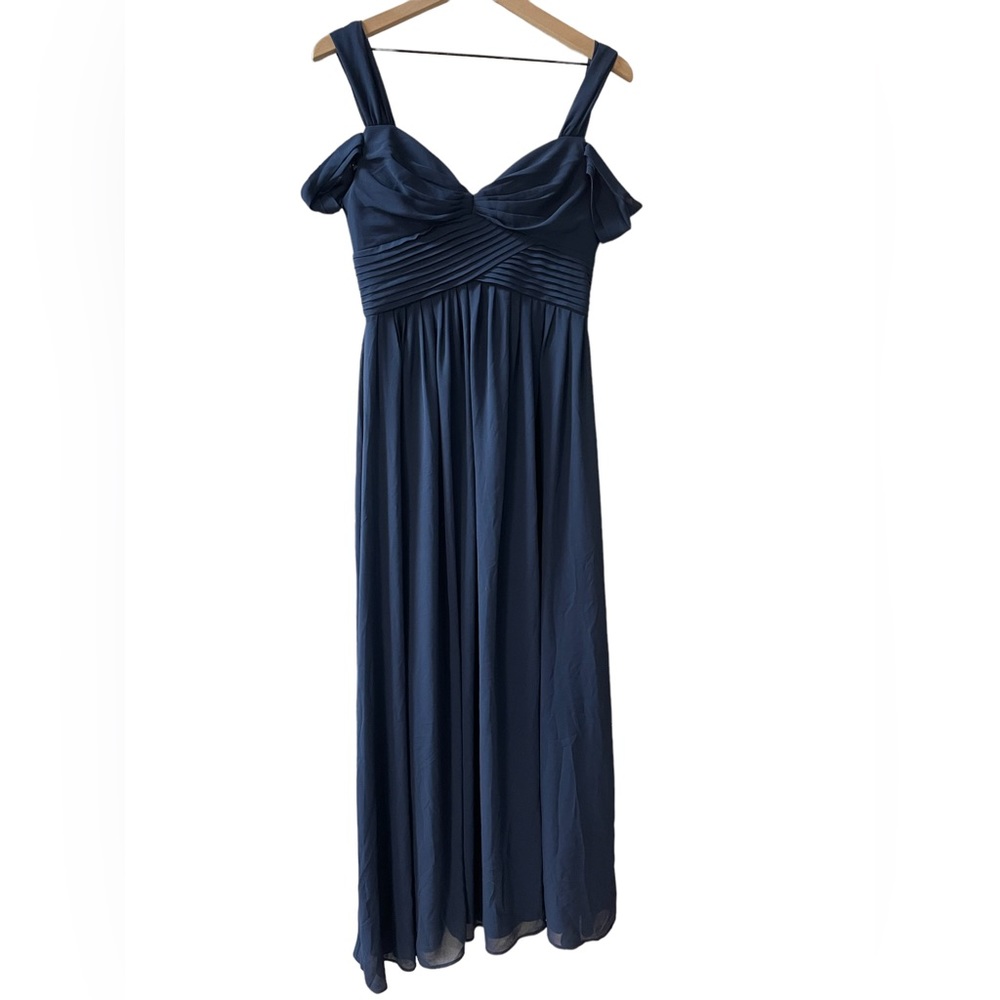 Lulus’s Navy Chiffon Maxi dress